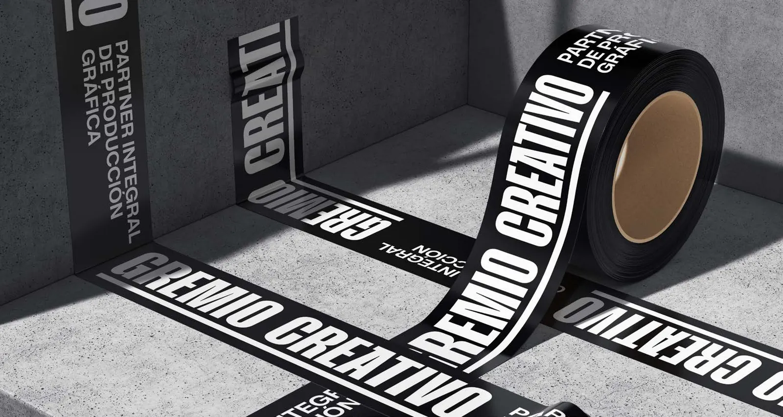 Cinta impresa con la marca Gremio Creativo